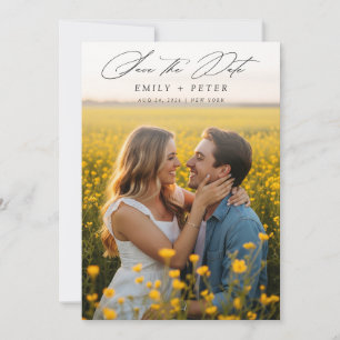 Modern Minimalist Photo Save the Date Invitation