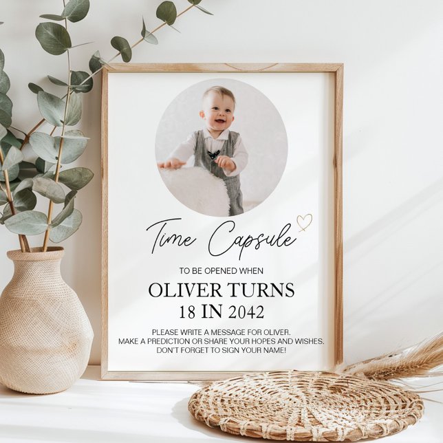 Modern Minimalist Photo Time Capsule Sign (Creator Uploaded)