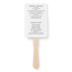 Modern Minimalist Photo Wedding Hand Fan Programs