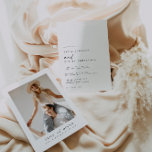 Modern Minimalist Photo Wedding Invitation<br><div class="desc">This is an elegant, modern wedding invitation template featuring a beautiful calligraphy font and minimalist design. Edit most* wording and all colours. * the word "and" is not editable . // For matching items, please visit the "ALICE" collection in the Sincerely By Nicole Zazzle store. * If you like this...</div>