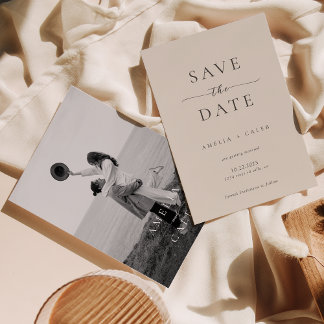 Modern Minimalist Photo Wedding Save the Date