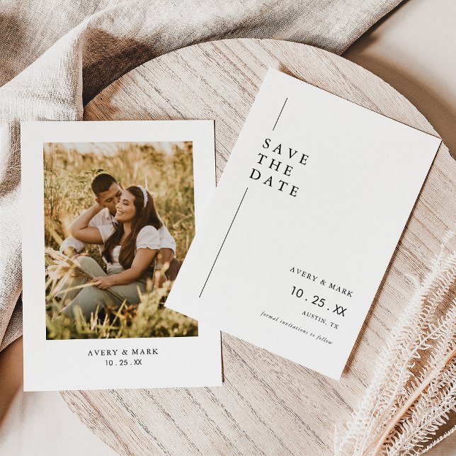Modern Minimalist Photo Wedding Save The Date (Creator Uploaded)