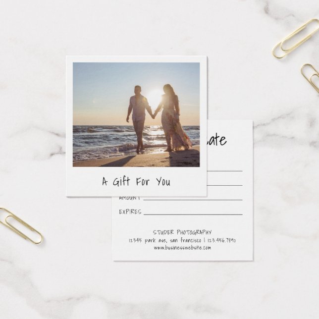 Modern Minimalist Photography Gift Certificate (Office)