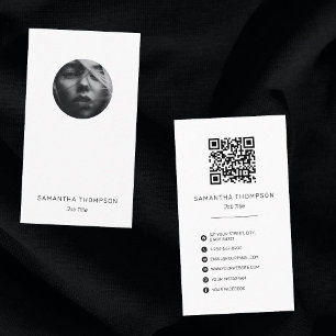 Modern Minimalist Photography Professional  Business Card