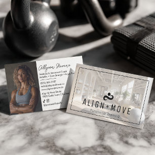 Modern Minimalist Photos Personal Trainer & Coach Business Card