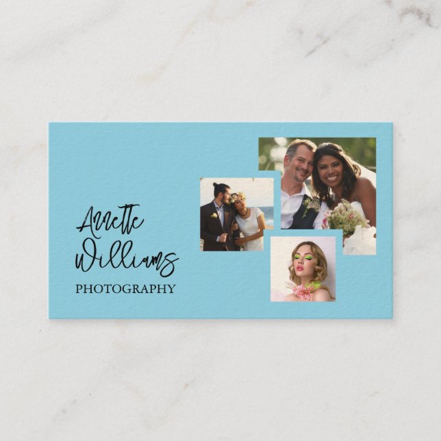 Modern minimalist photos photography  business card (Front)