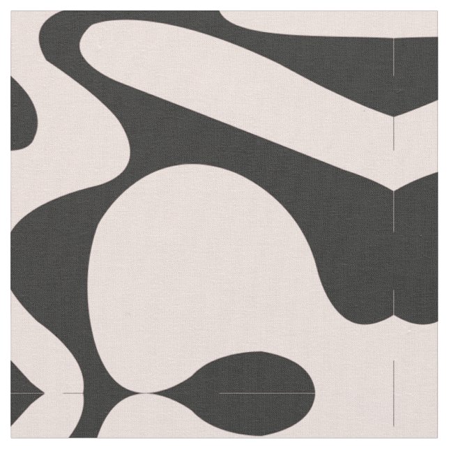 Modern Minimalist Pink Black Colour Block Abstract Fabric (Close Up)