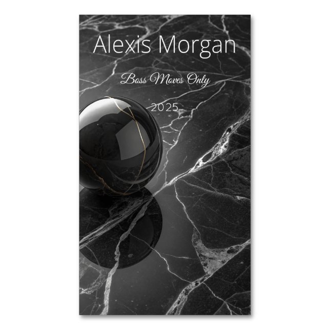 Modern Minimalist Pink-Purple Border Template Magnetic Business Card (Front Vertical)