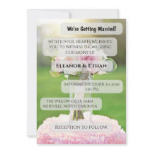 Modern Minimalist Pink Tulip & White Lilac Floral