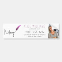 Modern Minimalist Pink & White Notary Photo