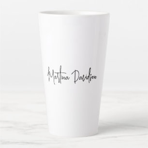 Modern Minimalist Plain Creative Calligraphy Latte Mug