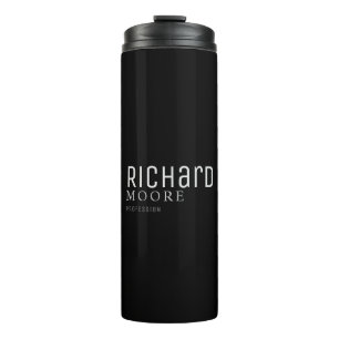 modern minimalist plain grey white thermal tumbler