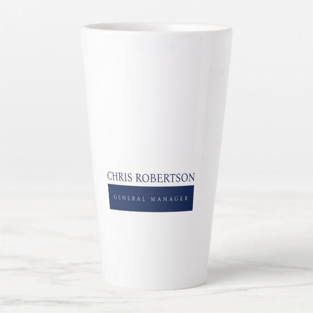 Modern Minimalist Plain Latte Mug (Front)