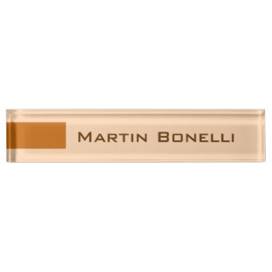 Modern Minimalist Plain Nameplate