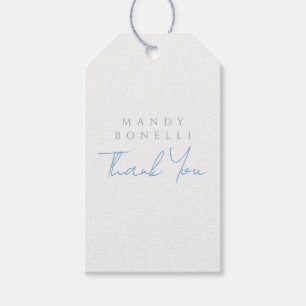Modern Minimalist Plain Personalised Thank You Gift Tags