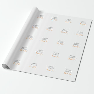 Modern Minimalist Plain Personalised Thank You Wrapping Paper