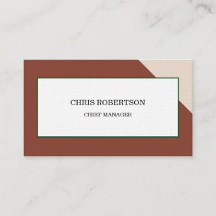 Modern Minimalist Plain Premium Linen Business Card