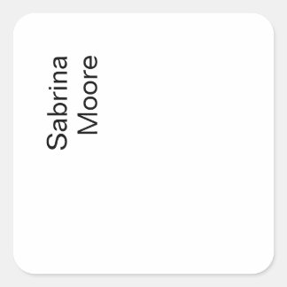 Modern Minimalist Plain Professional Add Name Square Sticker