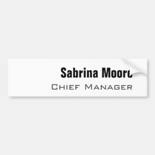 Modern Minimalist Plain Professional Bumper Sticker