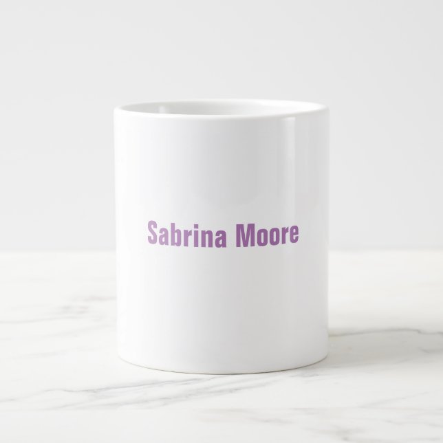 Modern Minimalist Plain Professional Large Coffee Mug (Front)