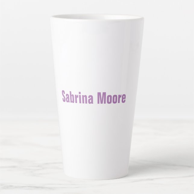 Modern Minimalist Plain Professional Latte Mug (Front)