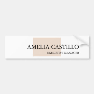 Modern Minimalist Plain Simple Bumper Sticker