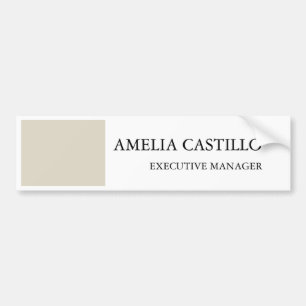 Modern Minimalist Plain Simple Bumper Sticker