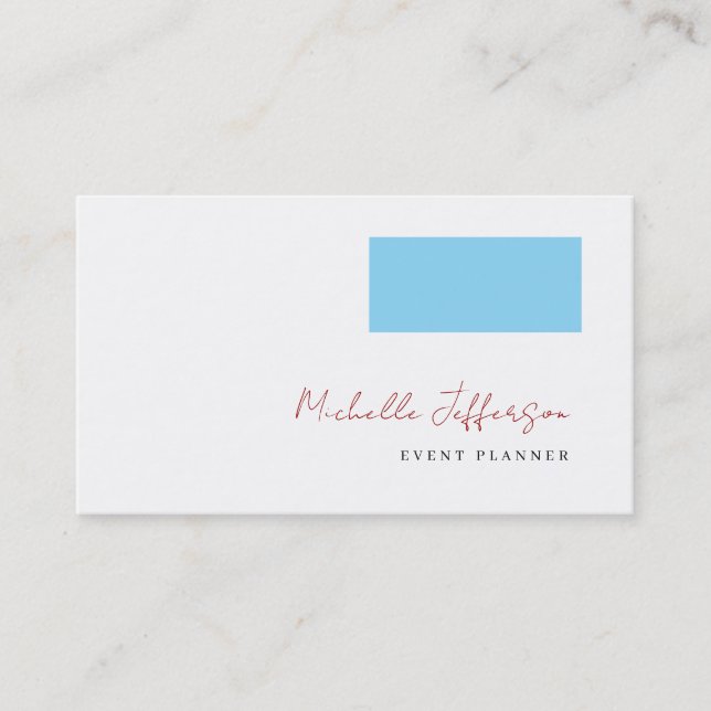 Modern Minimalist Plain Simple Business Card (Front)