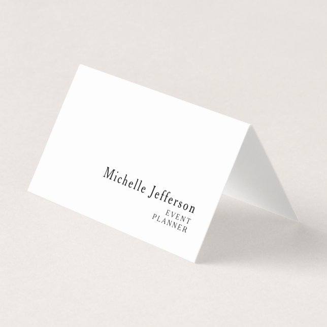 Modern Minimalist Plain Simple Creative Business Card (Front)