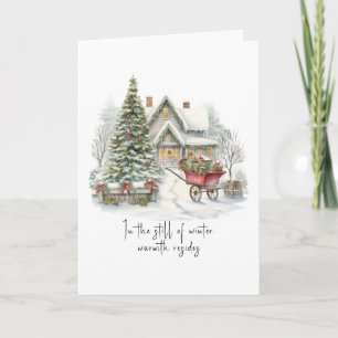 Modern Minimalist Poem Christmas Holiday Card