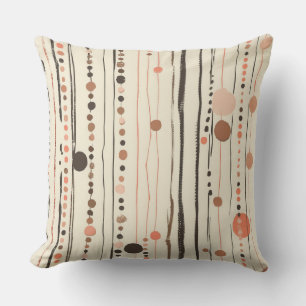 Modern Minimalist Polka Line Cushion – 16"x16" Out