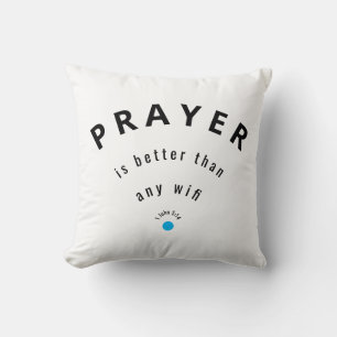 Modern Minimalist PRAYER BETTER THAN WIFI Custom Cushion
