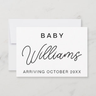 Modern Minimalist Pregnancy Announcement Card