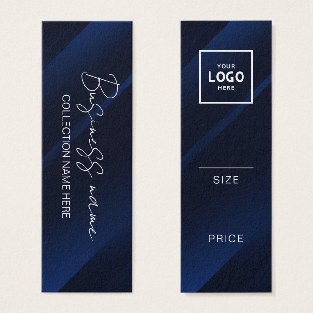 Modern Minimalist Price Hang Tag Card (Front & Back)