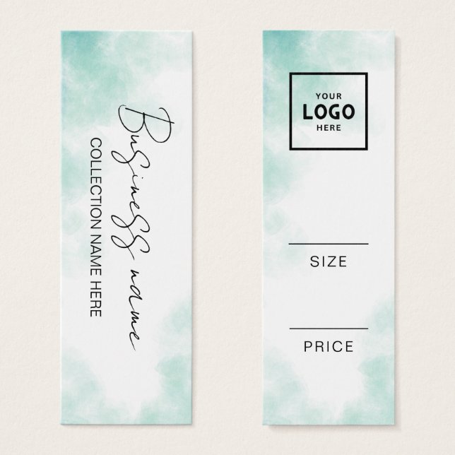 Modern Minimalist Price Hang Tag Card (Front & Back)