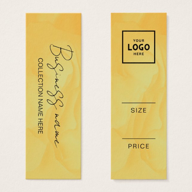 Modern Minimalist Price Hang Tag Card (Front & Back)