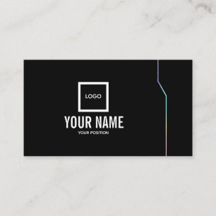 Modern Minimalist Professional Black Corporate Business Card
