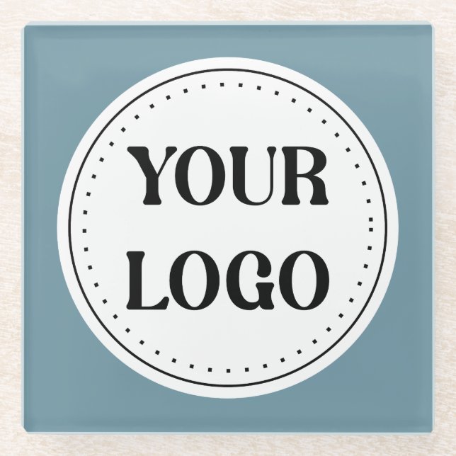 Modern Minimalist Professional Black  Glass Coaster (Front)