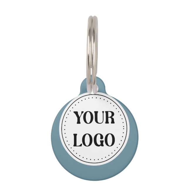 Modern Minimalist Professional Black  Pet Tag (Front)