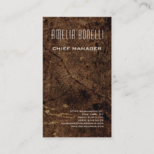 Modern Minimalist Professional Brown Background Business Card