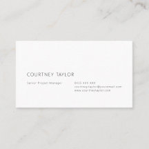 Modern minimalist professional business card
