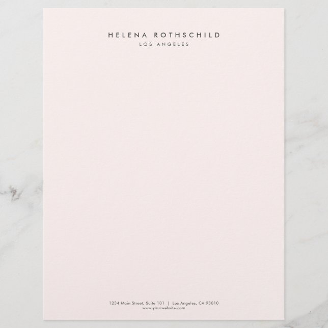 Modern Minimalist Professional Business Custom Letterhead (Front)
