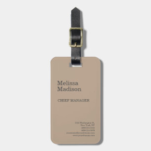 Modern Minimalist Professional Chic Luggage Tag