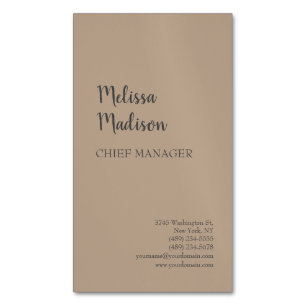 Modern Minimalist Professional Chic Magnetic Business Card
