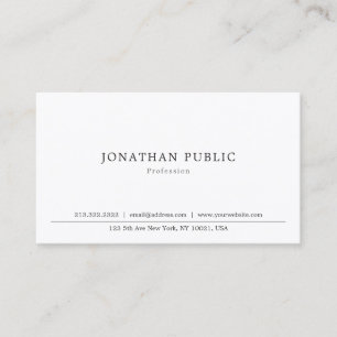 Modern Minimalist Professional Classic Elegant Top Business Card