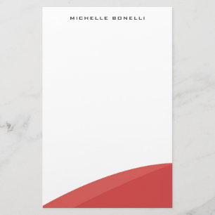 Modern Minimalist Professional Curves Stationery