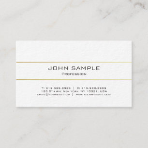 Modern Minimalist Professional Elegant Gold Luxury Business Card