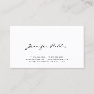Modern Minimalist Professional Elegant Plain Cute Business Card