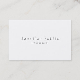 Modern Minimalist Professional Elegant Plain Luxe Business Card