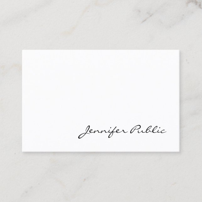 Modern Minimalist Professional Elegant Sleek Business Card (Front)